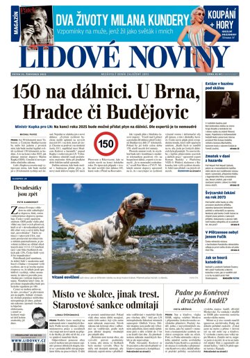 Obálka e-magazínu Lidové noviny 21.7.2023