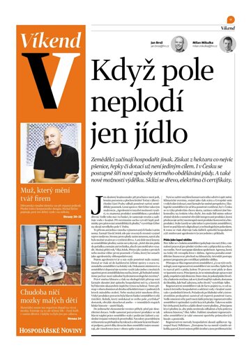 Obálka e-magazínu Hospodářské noviny - příloha Víkend 184 - 22.9.2023 Víkend