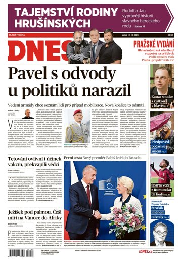 Obálka e-magazínu MF Dnes 12.12.2025