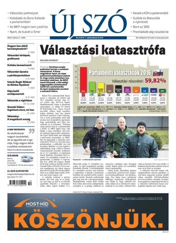 Obálka e-magazínu Új Szó 7.3.2016