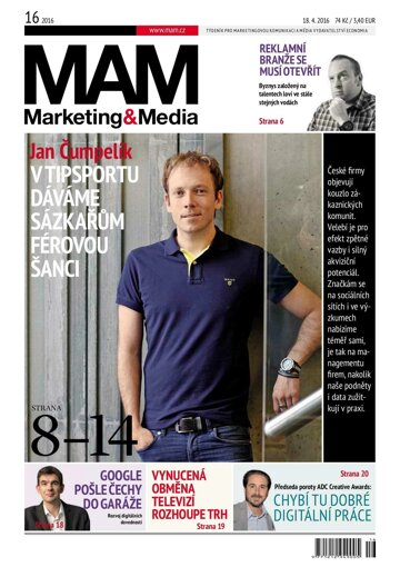 Obálka e-magazínu Marketing & Media 16 - 18.4.2016