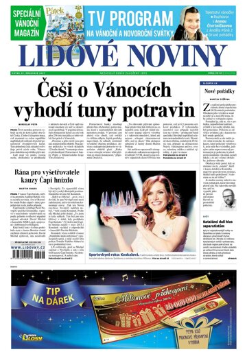 Obálka e-magazínu Lidové noviny 22.12.2017