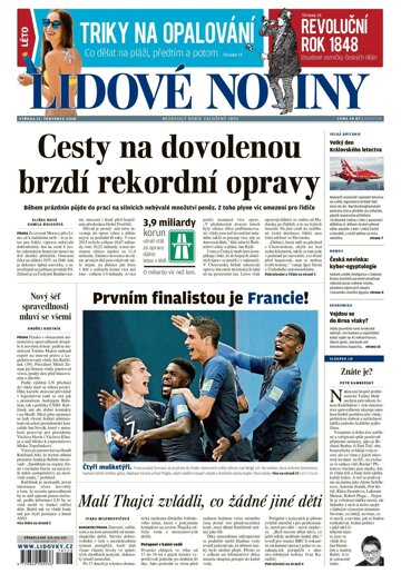 Obálka e-magazínu Lidové noviny 11.7.2018