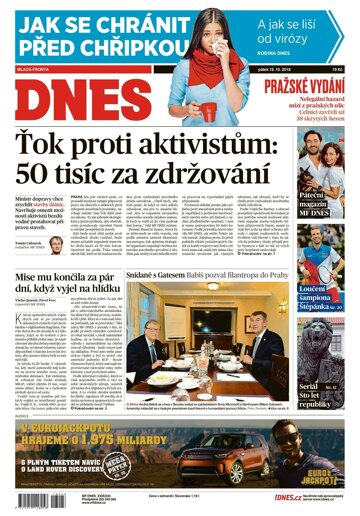 Obálka e-magazínu MF Dnes 19.10.2018