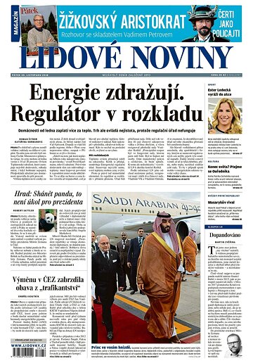 Obálka e-magazínu Lidové noviny 30.11.2018