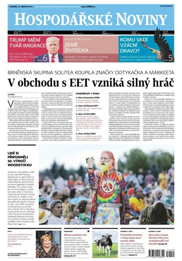 Obálka e-magazínu Hospodářské noviny 159 - 19.8.2019