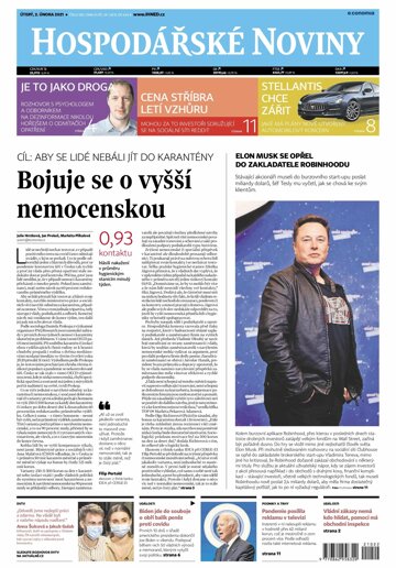 Obálka e-magazínu Hospodářské noviny 022 - 2.2.2021