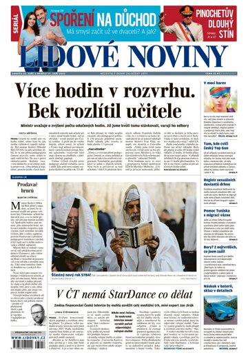 Obálka e-magazínu Lidové noviny 16.9.2023