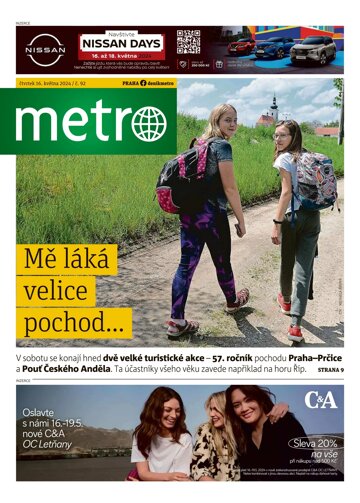 Obálka e-magazínu deník METRO 16.5.2024