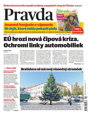 Obálka e-magazínu Pravda 5. 11. 2025