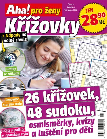 Obálka e-magazínu Aha! pro ženy křížovky 1/2026