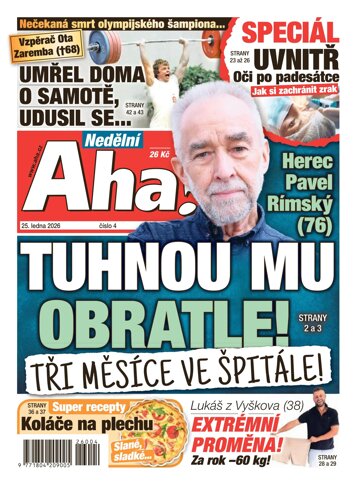 Obálka e-magazínu Nedělní AHA! 25.1.2026