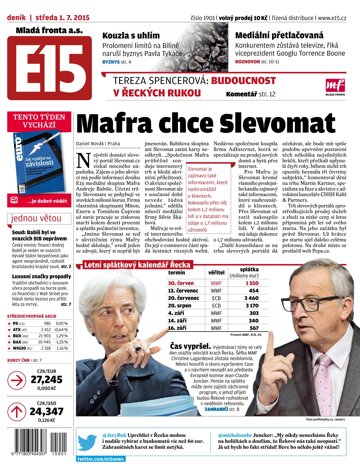 Obálka e-magazínu E15 1.7.2015