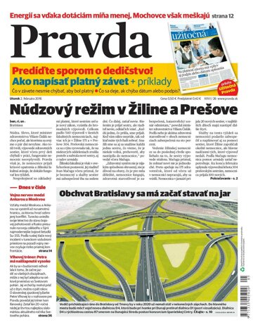 Obálka e-magazínu Pravda 2. 2. 2016