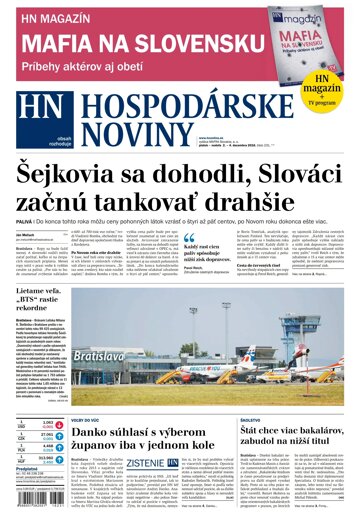 Obálka e-magazínu Hospodárske noviny 02.12.2016