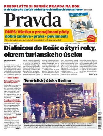 Obálka e-magazínu Pravda 20.12.2016