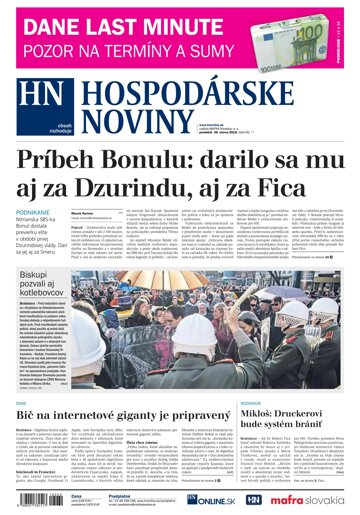 Obálka e-magazínu Hospodárske noviny 26.03.2018