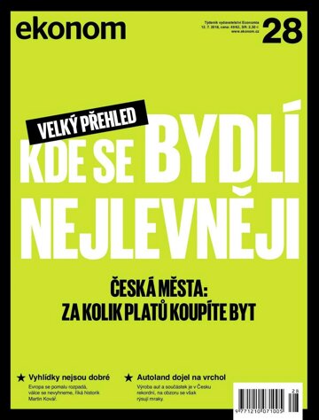 Obálka e-magazínu Ekonom 28 - 12.7.2018