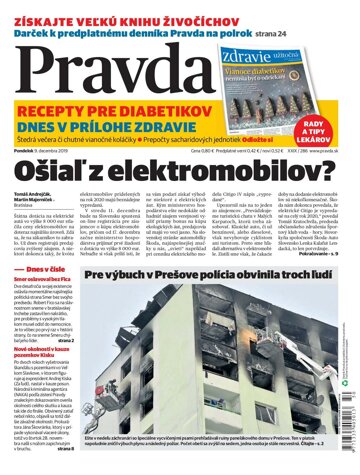 Obálka e-magazínu Pravda 9. 12. 2019