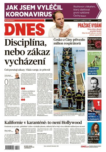 Obálka e-magazínu MF Dnes 21.3.2020