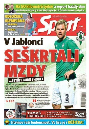 Obálka e-magazínu Sport 25.3.2020