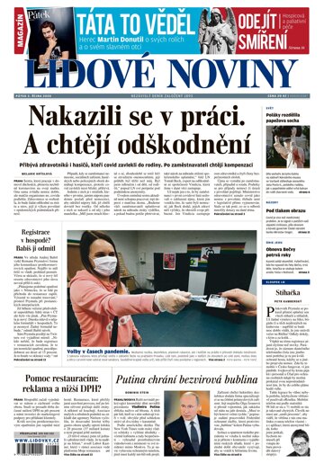 Obálka e-magazínu Lidové noviny 2.10.2020