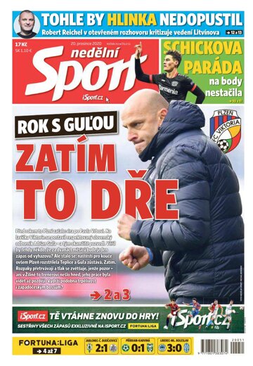 Obálka e-magazínu Nedělní Sport 20.12.2020