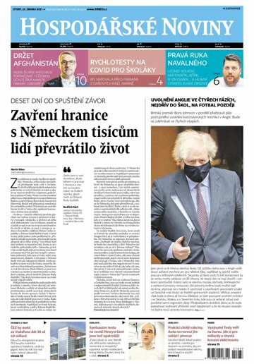Obálka e-magazínu Hospodářské noviny 037 - 23.2.2021