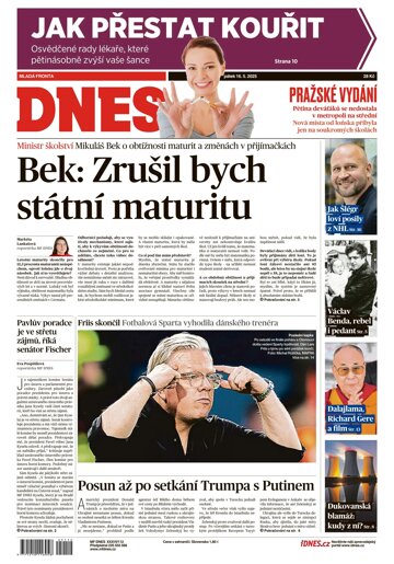 Obálka e-magazínu MF Dnes 16.5.2025