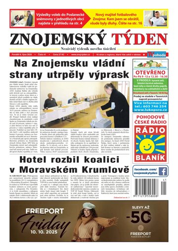 Obálka e-magazínu Znojemský týden 41/2025