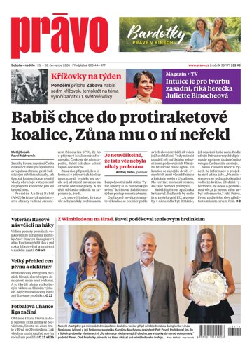 Obálka e-magazínu Deník Právo 25.7.2026