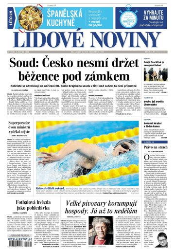 Obálka e-magazínu Lidové noviny 5.8.2015