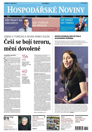 Obálka e-magazínu Hospodářské noviny 011 - 18.1.2016