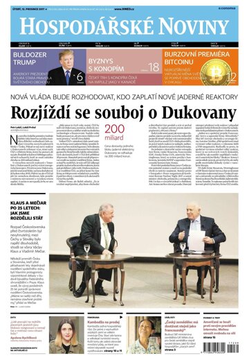 Obálka e-magazínu Hospodářské noviny 239 - 12.12.2017