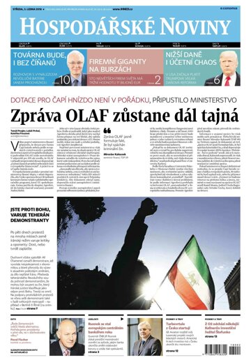 Obálka e-magazínu Hospodářské noviny 002 - 3.1.2018