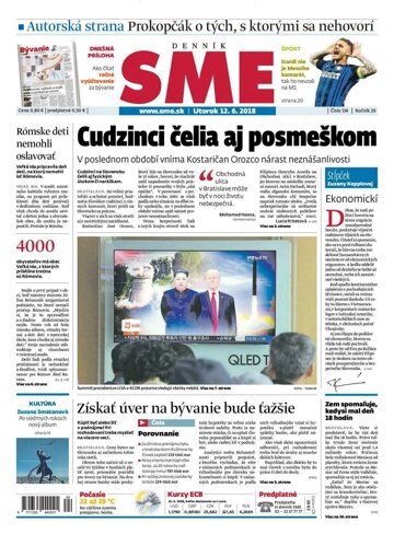 Obálka e-magazínu SME 12.6.2018