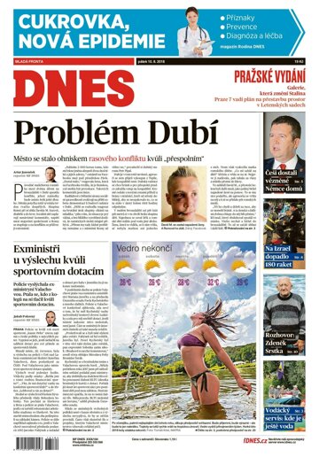 Obálka e-magazínu MF Dnes 10.8.2018