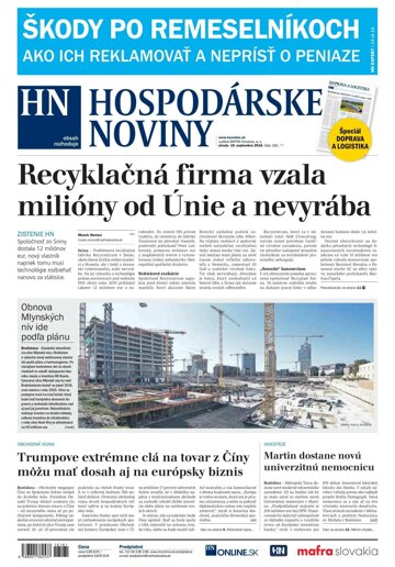 Obálka e-magazínu Hospodárske noviny 19.09.2018