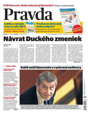 Obálka e-magazínu Pravda 24. 11. 2018