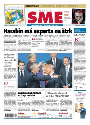Obálka e-magazínu SME 5.12.2019
