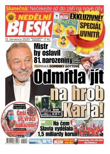 Obálka e-magazínu Nedělní Blesk 12.7.2020