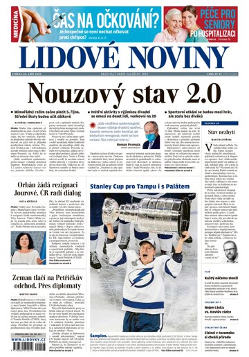 Obálka e-magazínu Lidové noviny 30.9.2020