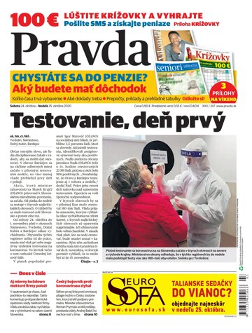 Obálka e-magazínu Pravda 24. 10. 2020