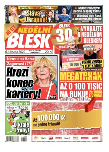 Obálka e-magazínu Nedělní Blesk 6.3.2022