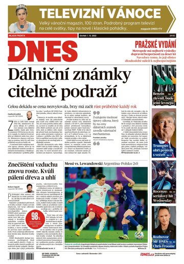 Obálka e-magazínu MF Dnes 1.12.2022