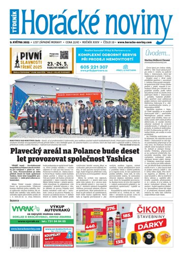 Obálka e-magazínu Horácké Noviny 19/2025