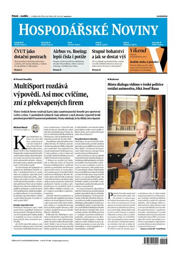 Obálka e-magazínu Hospodářské noviny 148 - 1.8.2025
