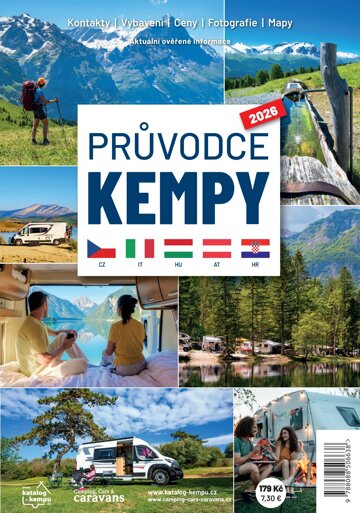 Obálka e-magazínu Průvodce kempy 2026