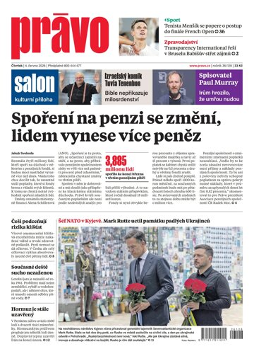 Obálka e-magazínu Deník Právo 4.6.2026