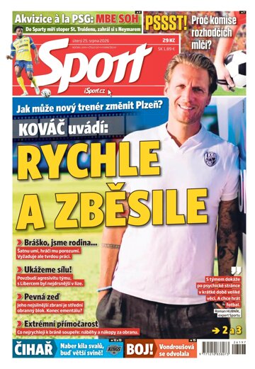 Obálka e-magazínu Sport 25.8.2026